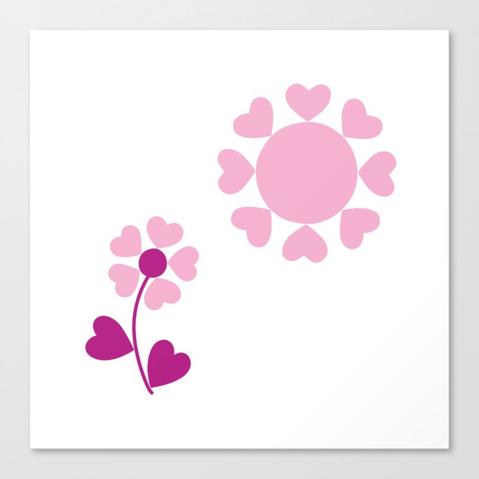Love (pink and purple) Canvas Print