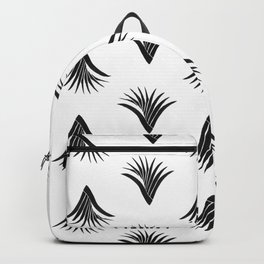 Pandanus Leaf Pattern - Black Backpack