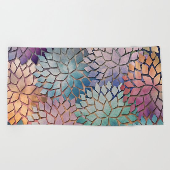 Abstract Floral Petals 4 Beach Towel