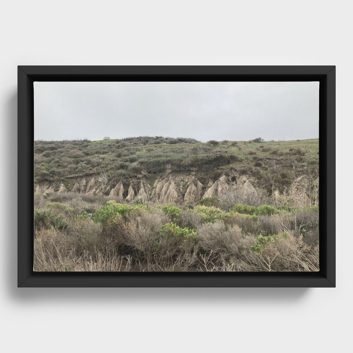 San Onofre Bluffs Framed Canvas