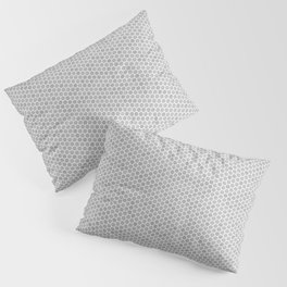 Large Grey Honeycomb Bee Hive Geometric Hexagonal Design Pillow Sham