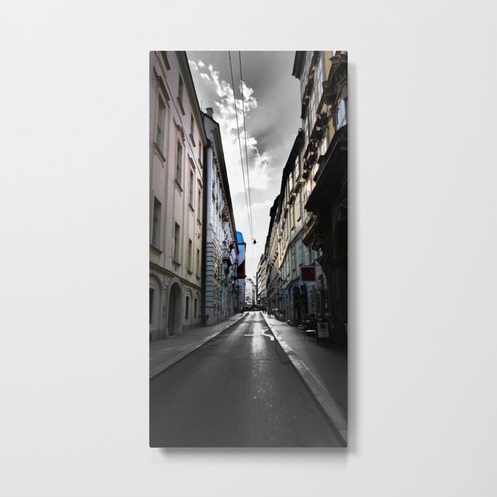 Graphic Alley In Vienna Metal Print