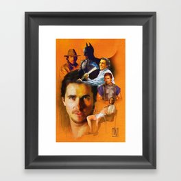 Christian Bale Montage Framed Art Print