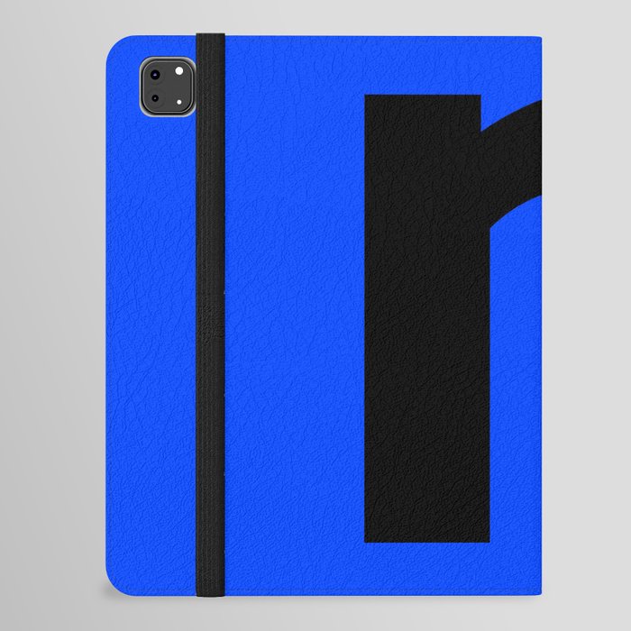 letter N (Black & Blue) iPad Folio Case