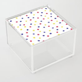 Polka Dot Pattern (blue/red/yellow) Acrylic Box