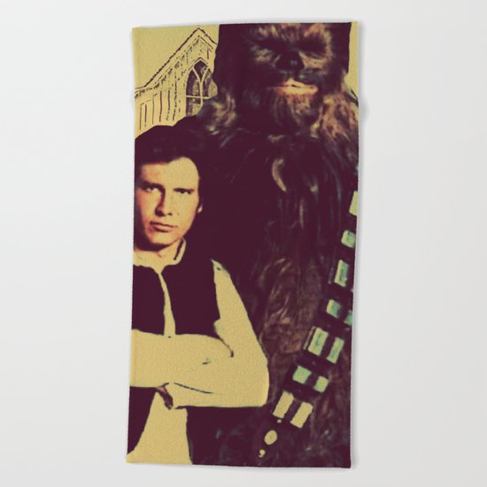 Chewbacca & Han Solo - American Gothic Beach Towel