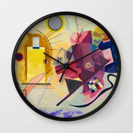 Kandinsky Jaune Rouge Bleu Wall Clock | Livingroom, Canvas, Interiordesign, Kandisky, Trendy, Design, Yellow, Room, Stencil, Vector 