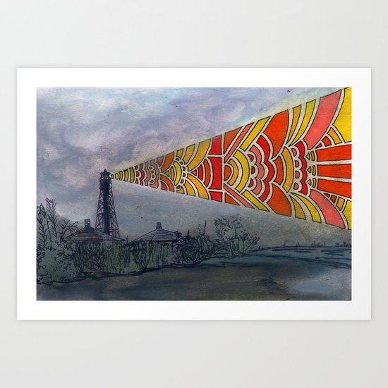 Sanibel Island Drawing Meditation Art Print