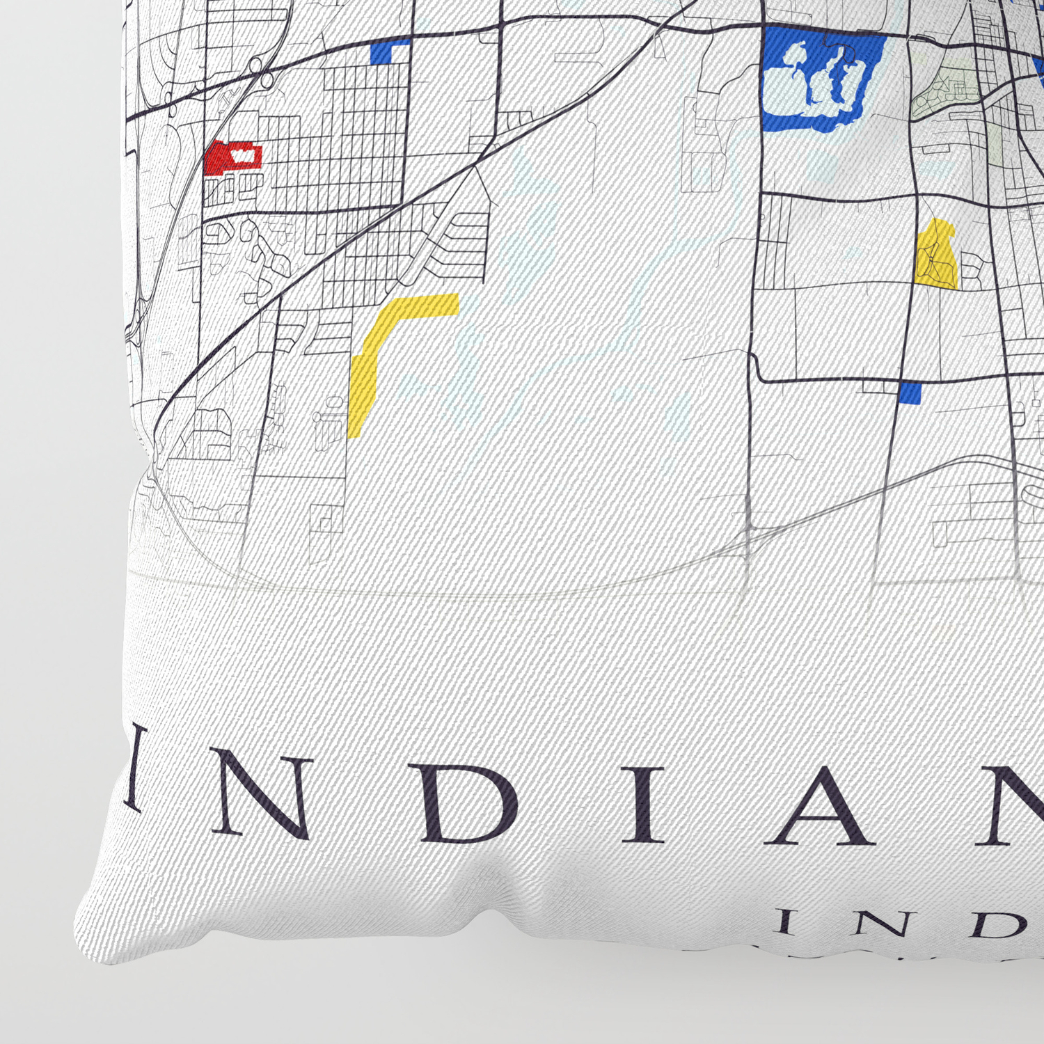 Indianapolis Map Poster Print Wall Art Indiana Gift Modern Map