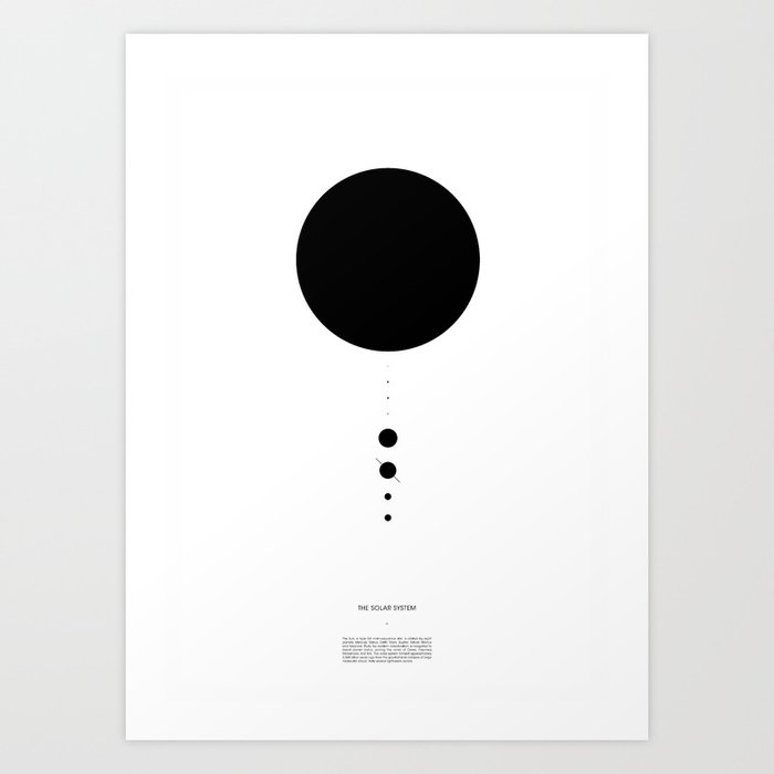 The Solar System (white) Art Print