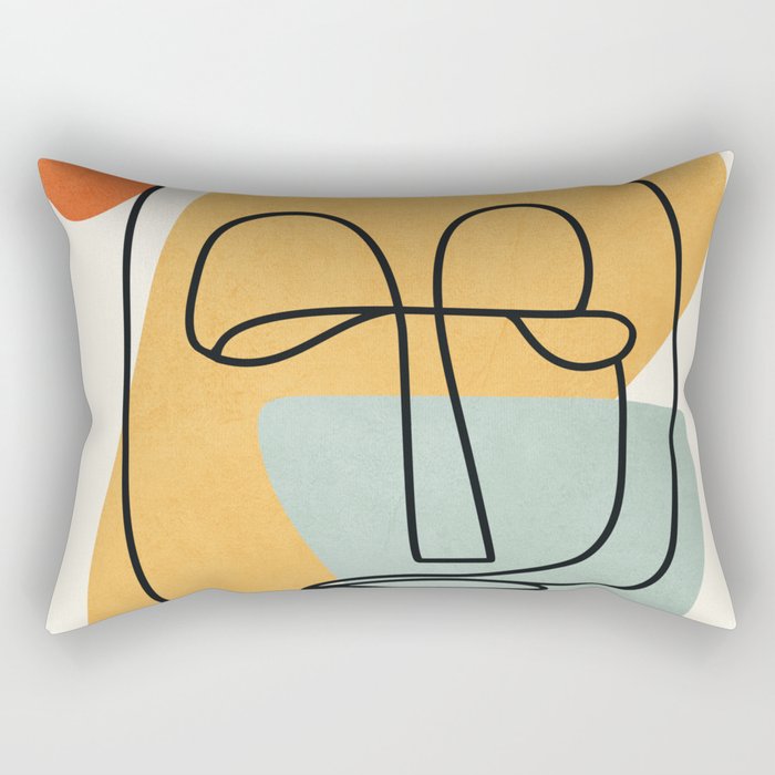 Abstract Face 18 Rectangular Pillow
