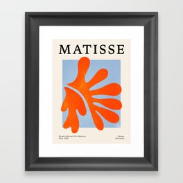 Red Coral Leaf: Matisse Paper Cutouts II Framed Art Print