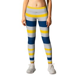 Variable Stripes in Mustard Yellow, Silver Gray, and Navy Blue Leggings | Graphicdesign, Yellow, Digital, Silver, Stripes, Navyblue, Mustard, Grey, Gray, Stripe 