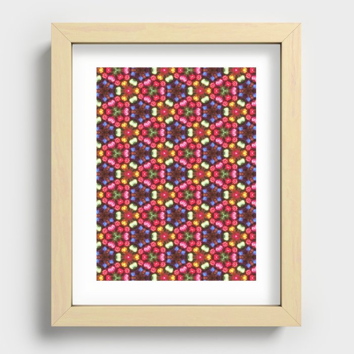 Colorful kaleidoscope Recessed Framed Print