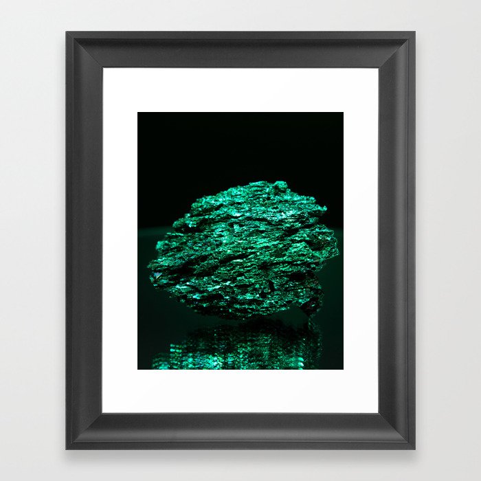 Green Meteor Framed Art Print