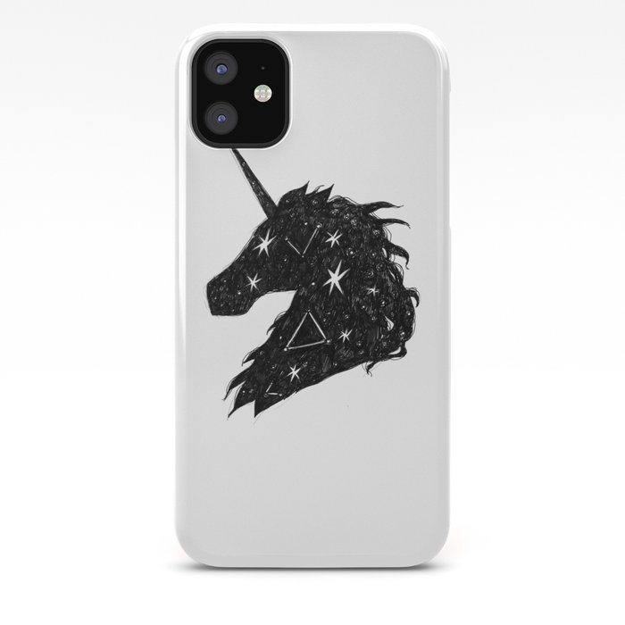 Black Unicorn Iphone Case By Inkedinred Society6