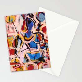 Abstract expressionist art with some speed and sound Stationery Cards