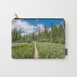 Valley,mountains,peaceful nature  Carry-All Pouch | Photo, Flowers, Peace, Peacefulnature, Wallart, Path, Mountains, Valley, Trees, Road 