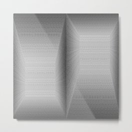 Binary Rooms Metal Print | Coding, Depth, Pattern, B W, Speak, Art, Futuristic, 3D, Game, Computer 