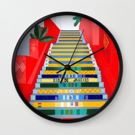 Rio de Janeiro, Selaron stairs Wall Clock