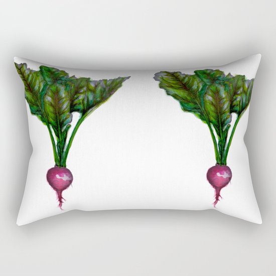 Rooted: The Radish Rectangular Pillow