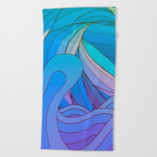 Wave after wave Beach Towel