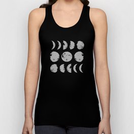 Moon Full Moon Lunar Phases Space Unisex Tank Top