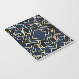 Art Deco Fancy Blue Notebook