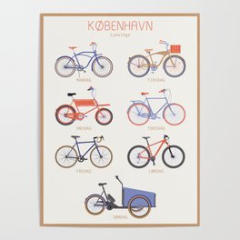 Copenhagen bikes and days Poster