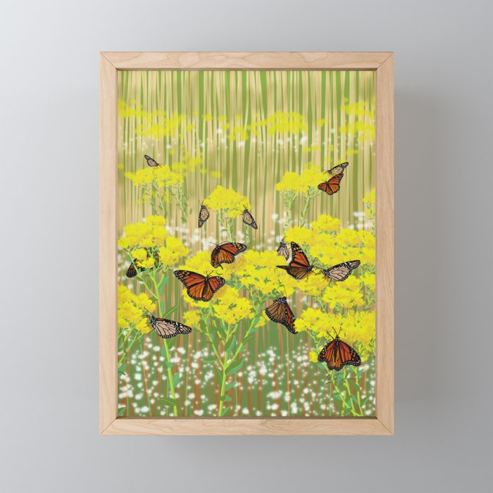 Dancing Monarchs Framed Mini Art Print