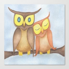 The Owl Lovers Canvas Print