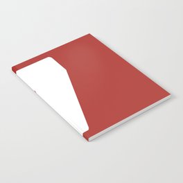 7 (White & Maroon Number) Notebook