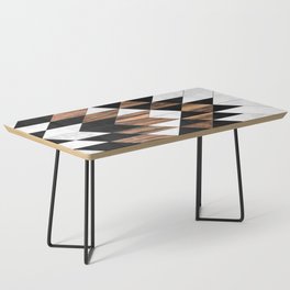 Urban Tribal Pattern No.9 - Aztec - Concrete and Wood Coffee Table