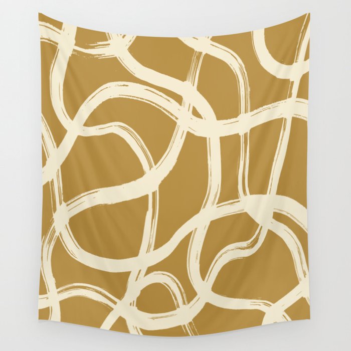 Organic Abstract Lines 3n_ Wall Tapestry