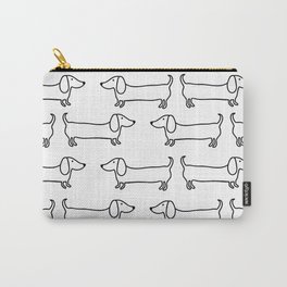 Dachshund in black-white Carry-All Pouch