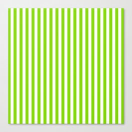 St. Patrick's Day Simple Green Vertical Stripes Collection Canvas Print