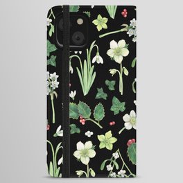 Winter Garden - black iPhone Wallet Case
