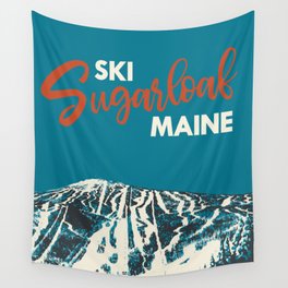 Ski Sugarloaf Maine vintage ski poster Wall Tapestry