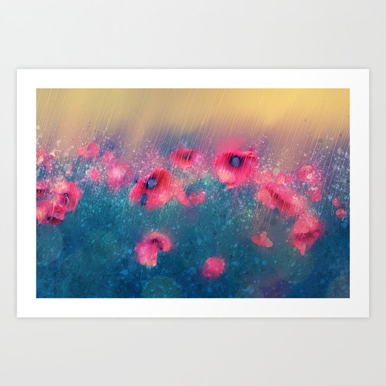Poppy field Art Print