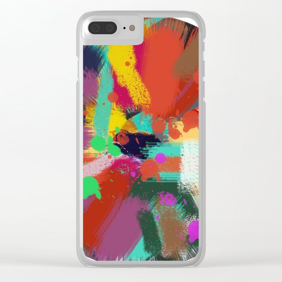 Color clock Clear iPhone Case