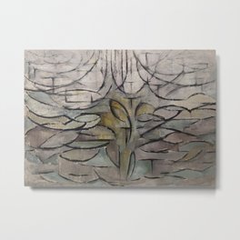 Apple Tree in Bloom, Piet Mondrian, oil on canvas 1912 Metal Print | Mutedcolors, Oil, Geometric, Oilpainting, Fineart, Nature, Painting, Modern, Pietmondrian, Traditionalart 