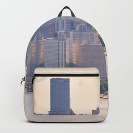 Pittsburgh Downtown Steel City Skyline Point State Park Fountain Print Backpack