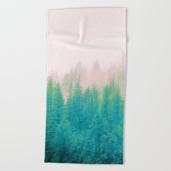 Forest Fog V2 #society6 #decor #buyart Beach Towel