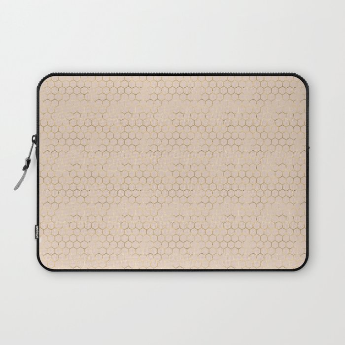 Golden Honeycomb Pattern Laptop Sleeve