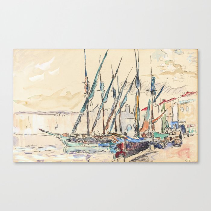 St. Tropez (1906) by Paul Signac Canvas Print