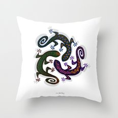 GECKO CIRCLE Throw Pillow