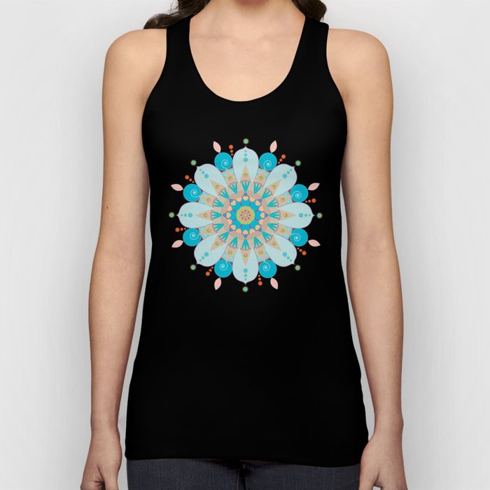 Mandala fleur, bleu Unisex Tank Top Mandala fleur, bleu Unisex Tank Top