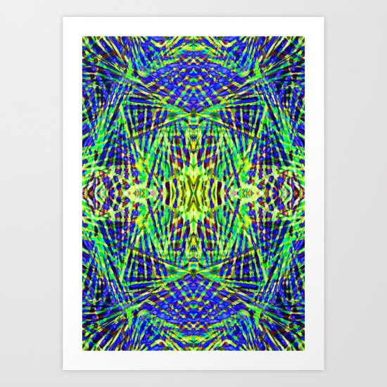 Tribal green Art Print