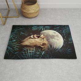 Lion in the Jungle Area & Throw Rug