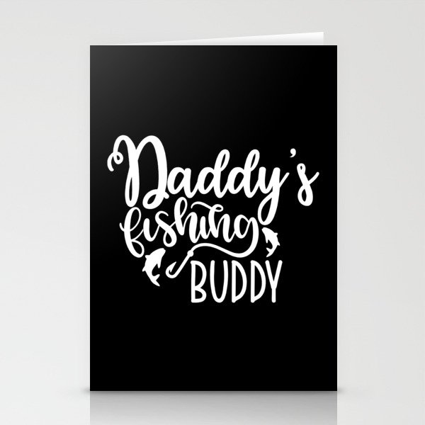 Daddy's Fishing Buddy Cute Kids Hobby Stationery Cards